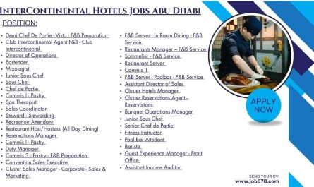 InterContinental Hotels Jobs Abu Dhabi