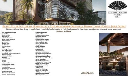 Mandarin Oriental Downtown Hotels Jobs Dubai