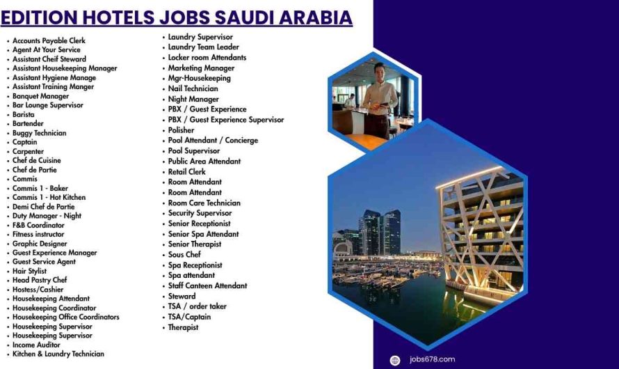 Edition Hotels jobs Saudi Arabia
