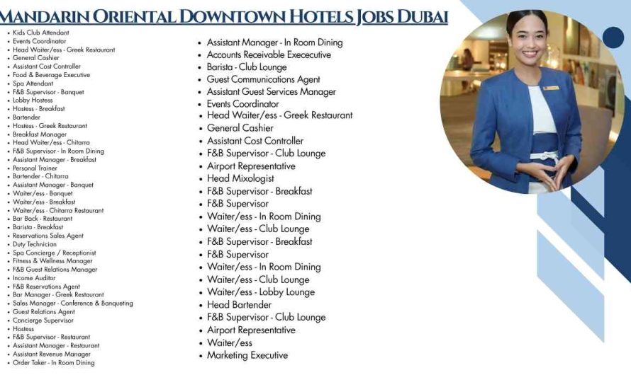 Mandarin Oriental Downtown Hotels Jobs Dubai